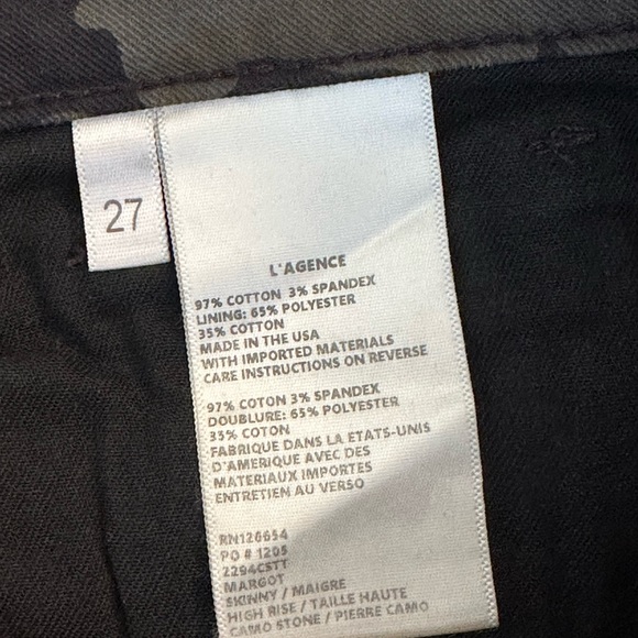 L’Agence Margot Skinny High Rise in Camo Stone Jeans - Picture 9 of 10